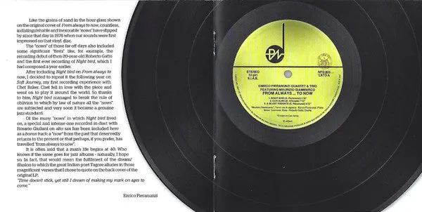 Enrico Pieranunzi From Always To Now CD rimasterizzato post bop