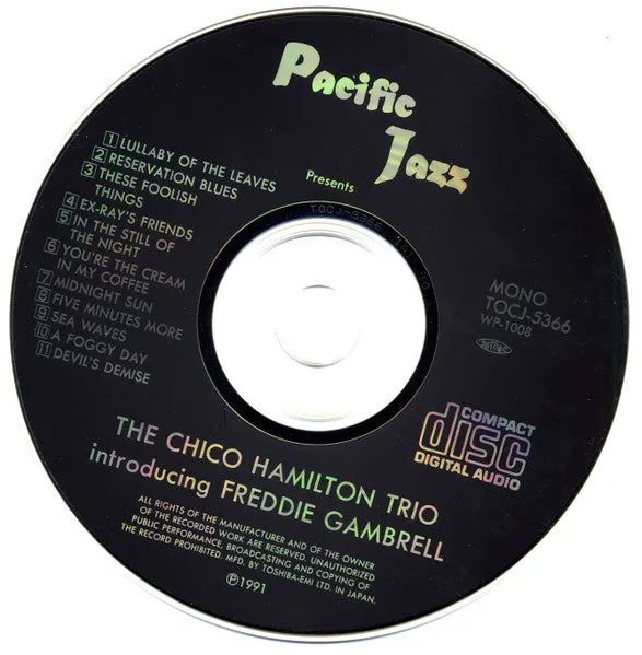 Chico Hamilton Trio Introducing Freddie Gambrell CD mono