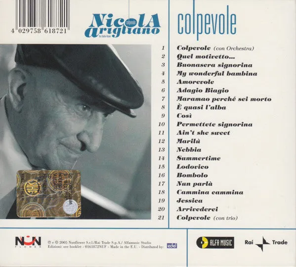 Nicola Arigliano Colpevole CD compilation 21 brani