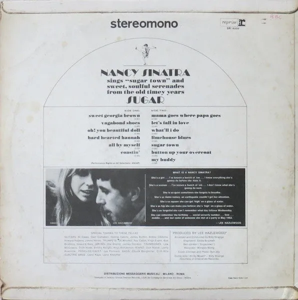 Nancy Sinatra Sugar vinile LP usato VG+ pressaggio Italia 1966