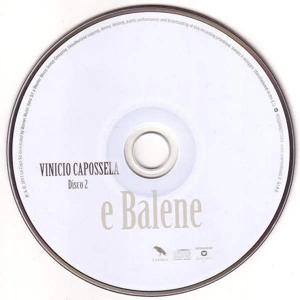 Vinicio Capossela Marinai Profeti e Balene 2xCD usato
