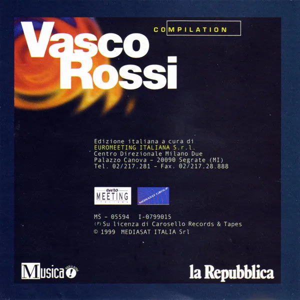 Vasco Rossi Compilation CD pop rock usato 1999