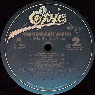 Compton’s Most Wanted Straight Checkn Em vinile LP gangsta
