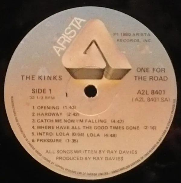 The Kinks One For The Road 2xLP vinile live 1980