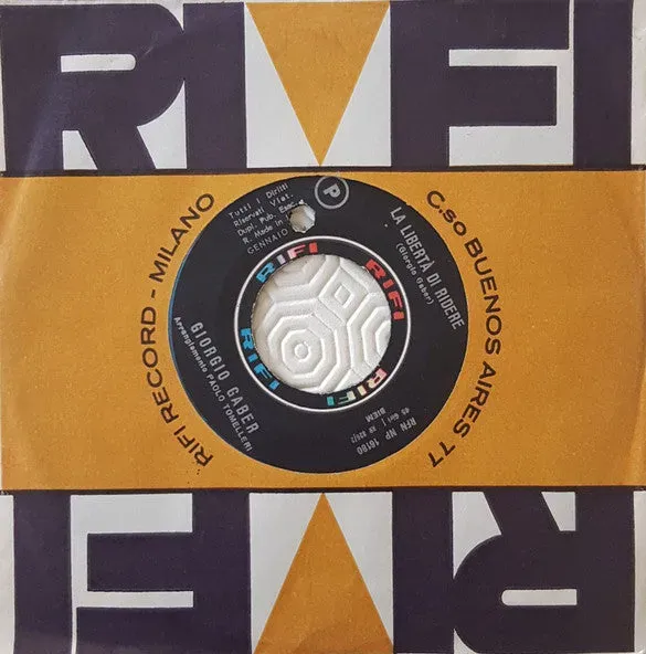 Giorgio Gaber E Allora Dai 45 giri 7" 1967