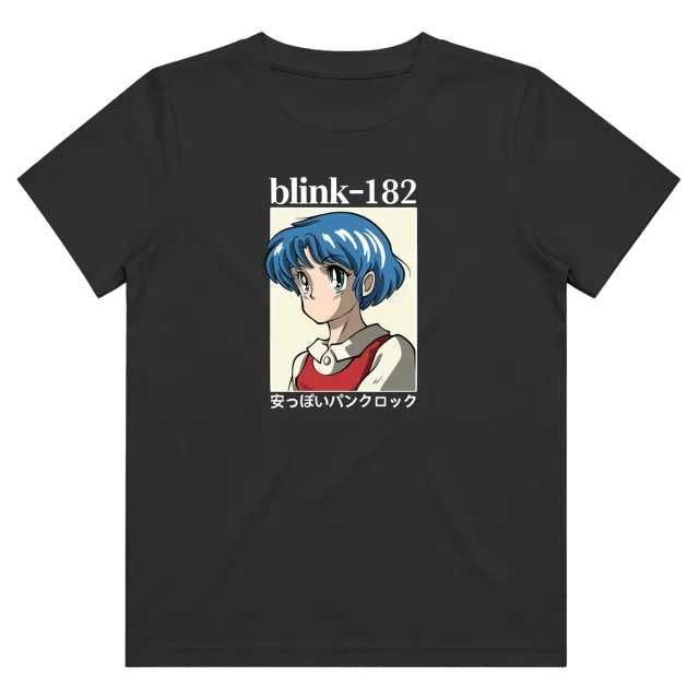 blink-182 Anime maglietta nera unisex taglia assortita