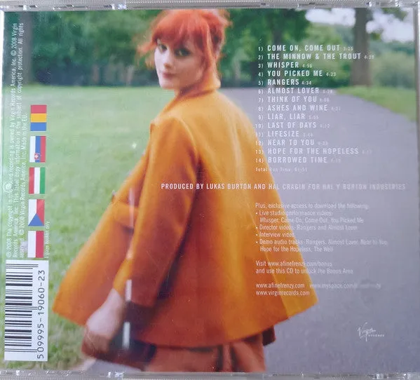 A Fine Frenzy One Cell In The Sea CD album VG+