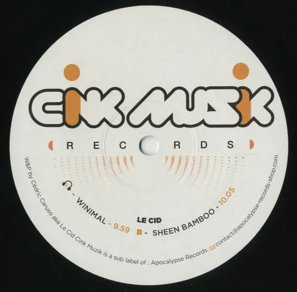 Le Cid Winimal Sheen Bamboo 12" numbered techno