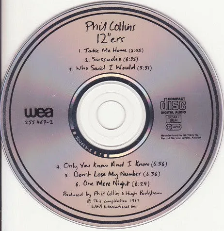 Phil Collins 12"ers CD compilation remix