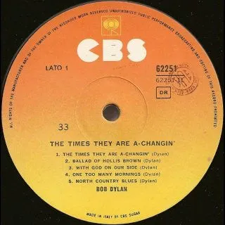 Bob Dylan The Times They Are A-Changin LP mono usato VG+
