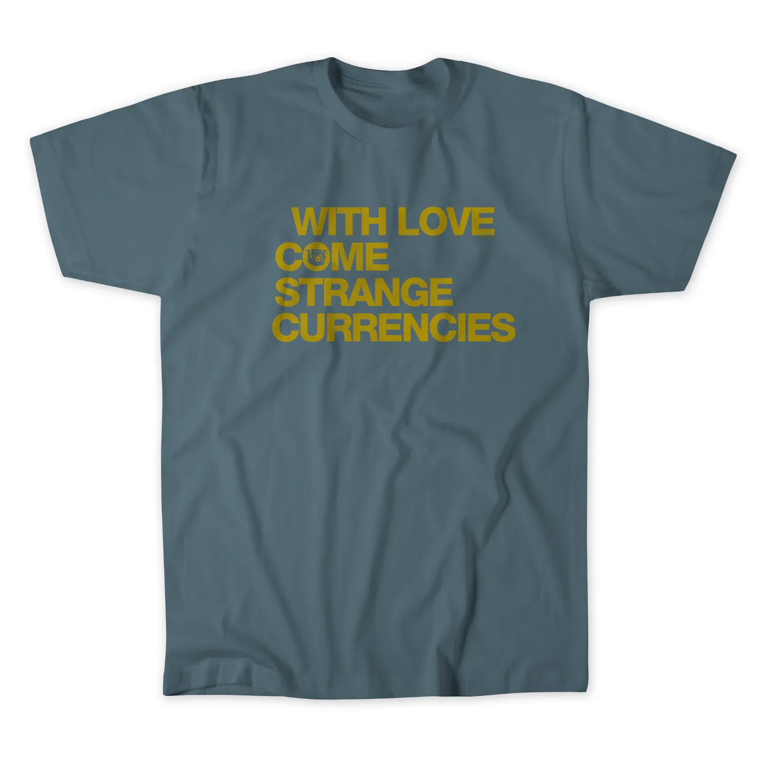 R.E.M. Strange Currencies maglietta ardesia lyric unisex