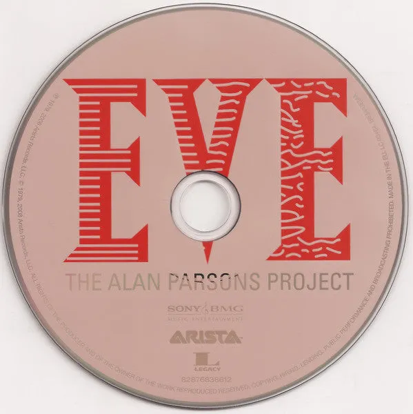 Alan Parsons Project Eve CD album remaster Mint