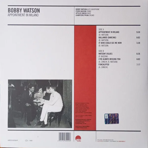 Bobby Watson Appointment In Milano vinile 180g numerato