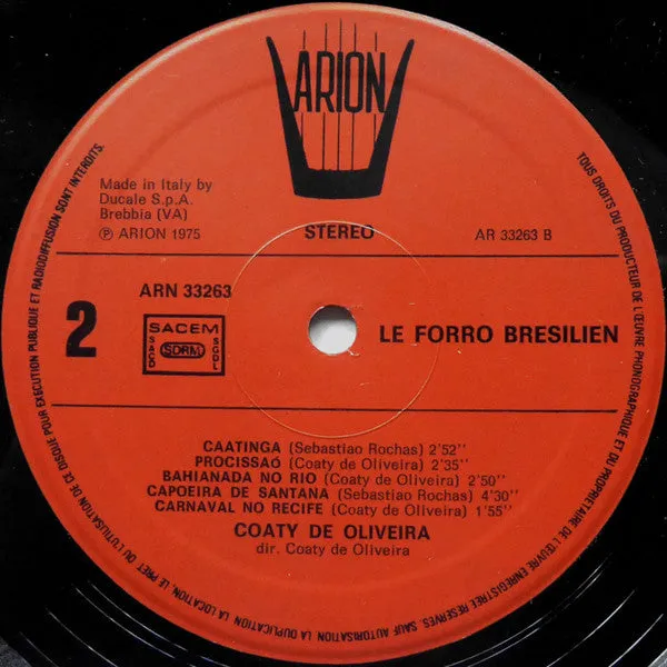 Coaty De Oliveira Le Forro Brésilien vinile LP ristampa NM