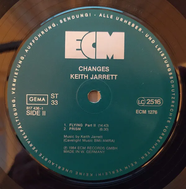 Keith Jarrett Changes LP vinile ECM 1984 NM