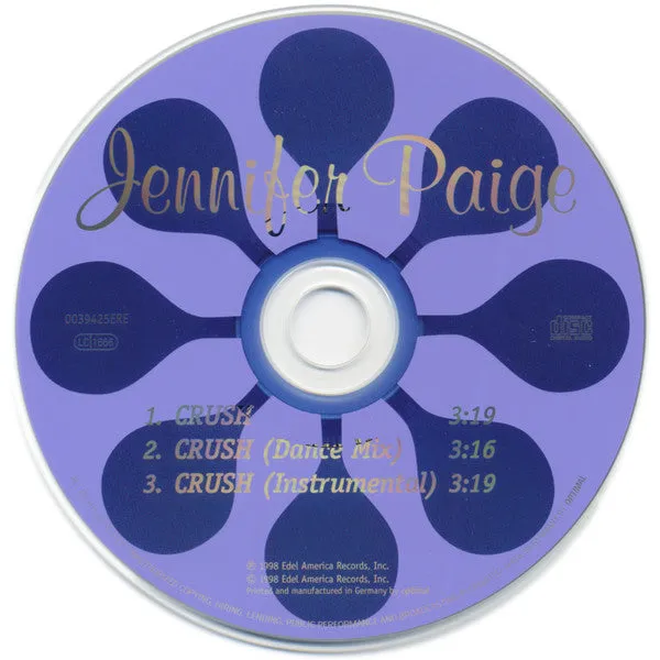 Jennifer Paige Crush CD maxi dance mix strumentale