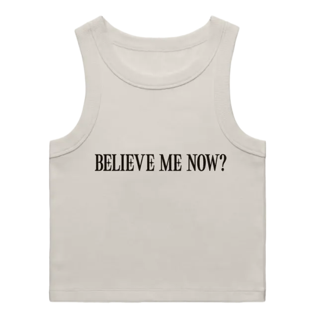 Becky Hill Believe Me Now? canotta bianca ricamata