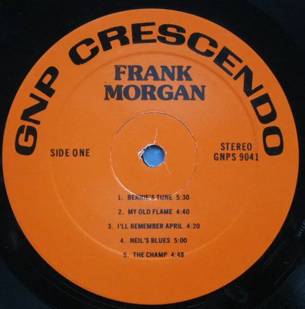 Frank Morgan Frank Morgan LP Vinile Jazz US 1977 Near Mint