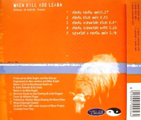 Boy George When Will You Learn CD singolo usato house
