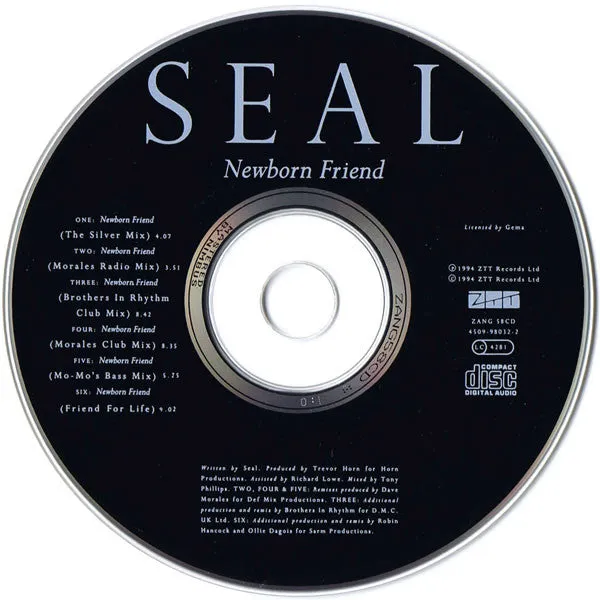 Seal Newborn Friend CD singolo remix 1994 house