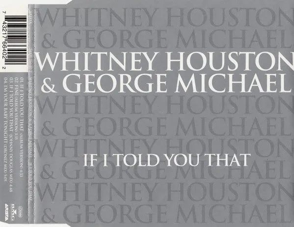 Whitney Houston George Michael If I Told You That CD maxi