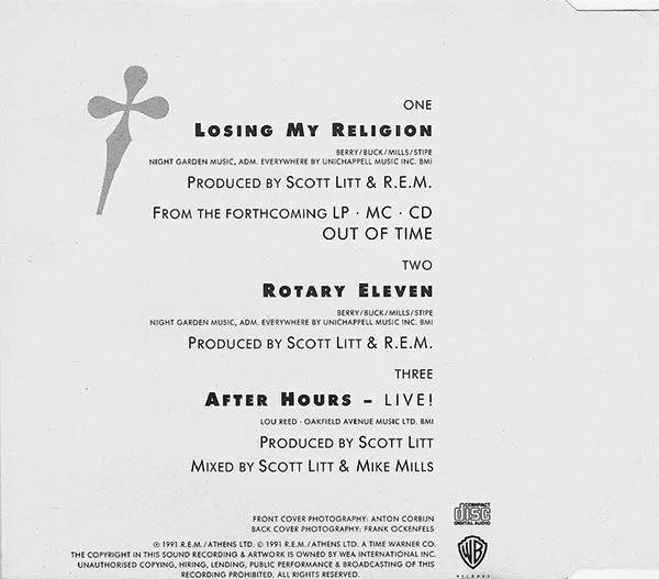 R.E.M. Losing My Religion CD singolo 1991 VG+