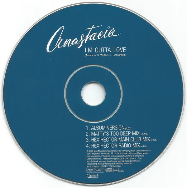 Anastacia I'm Outta Love CD singolo maxi remix