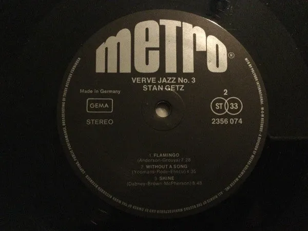 Stan Getz Stan Getz vinile LP compilation jazz