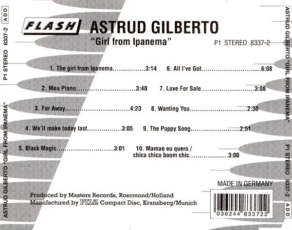 Astrud Gilberto Girl From Ipanema CD Album Ristampa