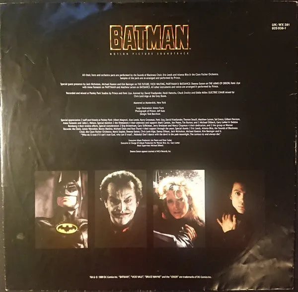 Prince Batman Colonna Sonora LP vinile 1989 NM