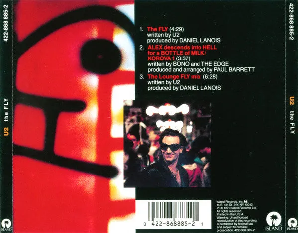 U2 The Fly CD singolo 1991 experimental mix 3 brani
