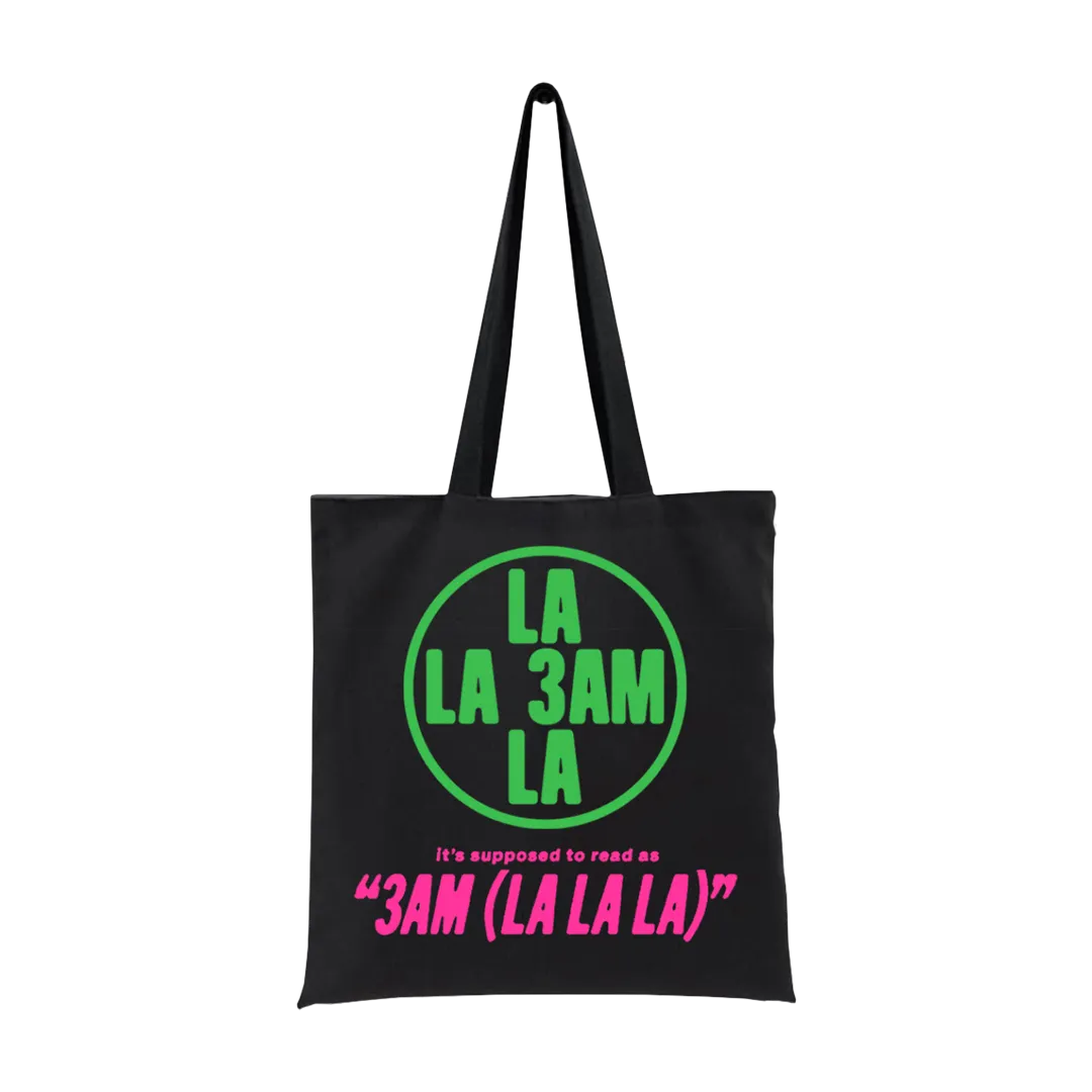 3AM La La La tote bag shopper tela stampa logo