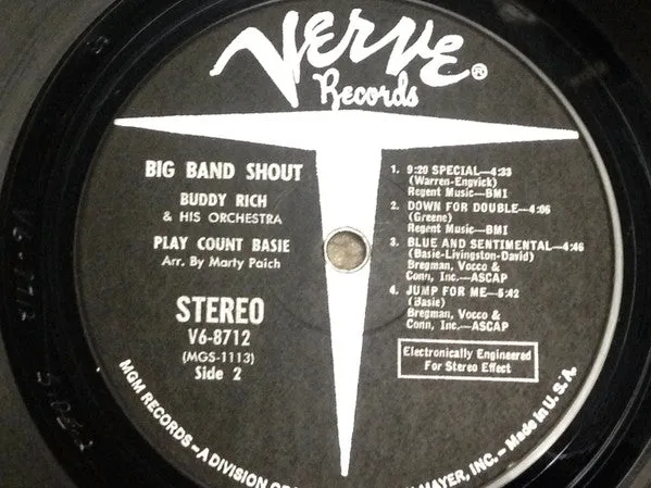 Buddy Rich Big Band Shout vinile LP big band Basie