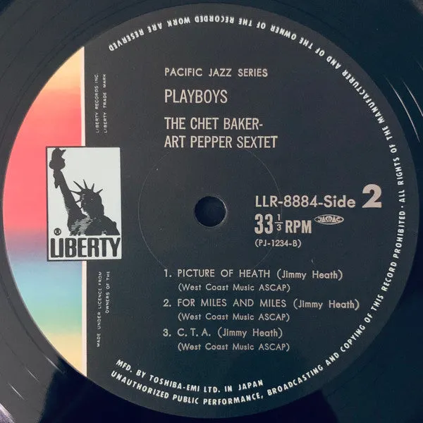 Chet Baker & Art Pepper Playboys vinile LP mono Giappone cool jazz