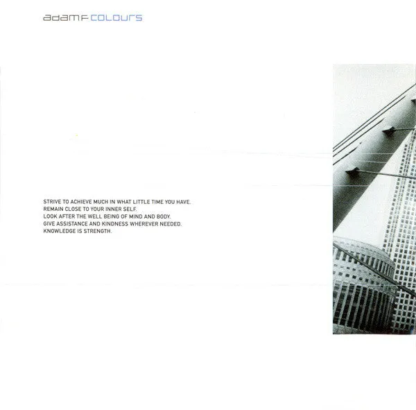 Adam F Colours CD album drum n bass downtempo 1997