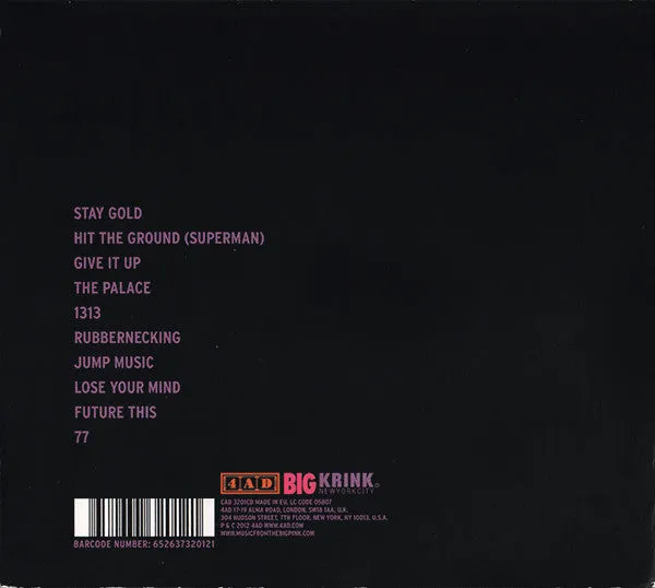 The Big Pink Future This CD album digipak shoegaze 2012