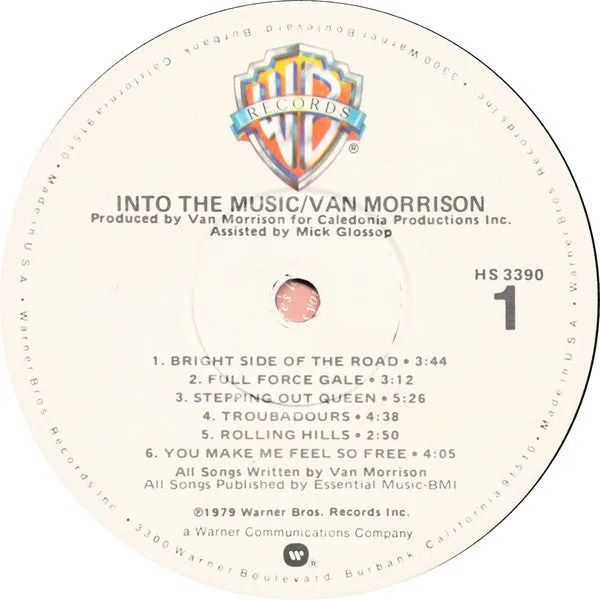 Van Morrison Into The Music LP album USA