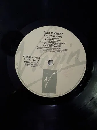 Keith Richards Talk Is Cheap vinile LP rock 1988