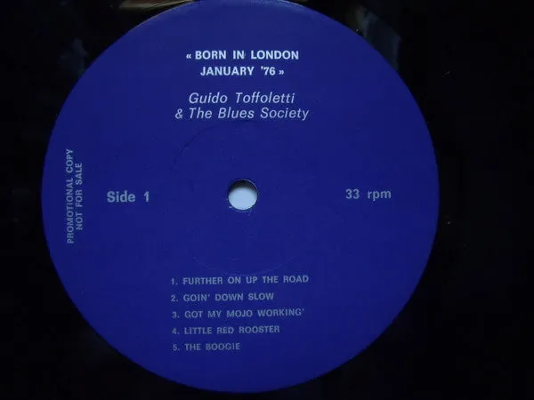 Guido Toffoletti Born In London January '76 LP promo