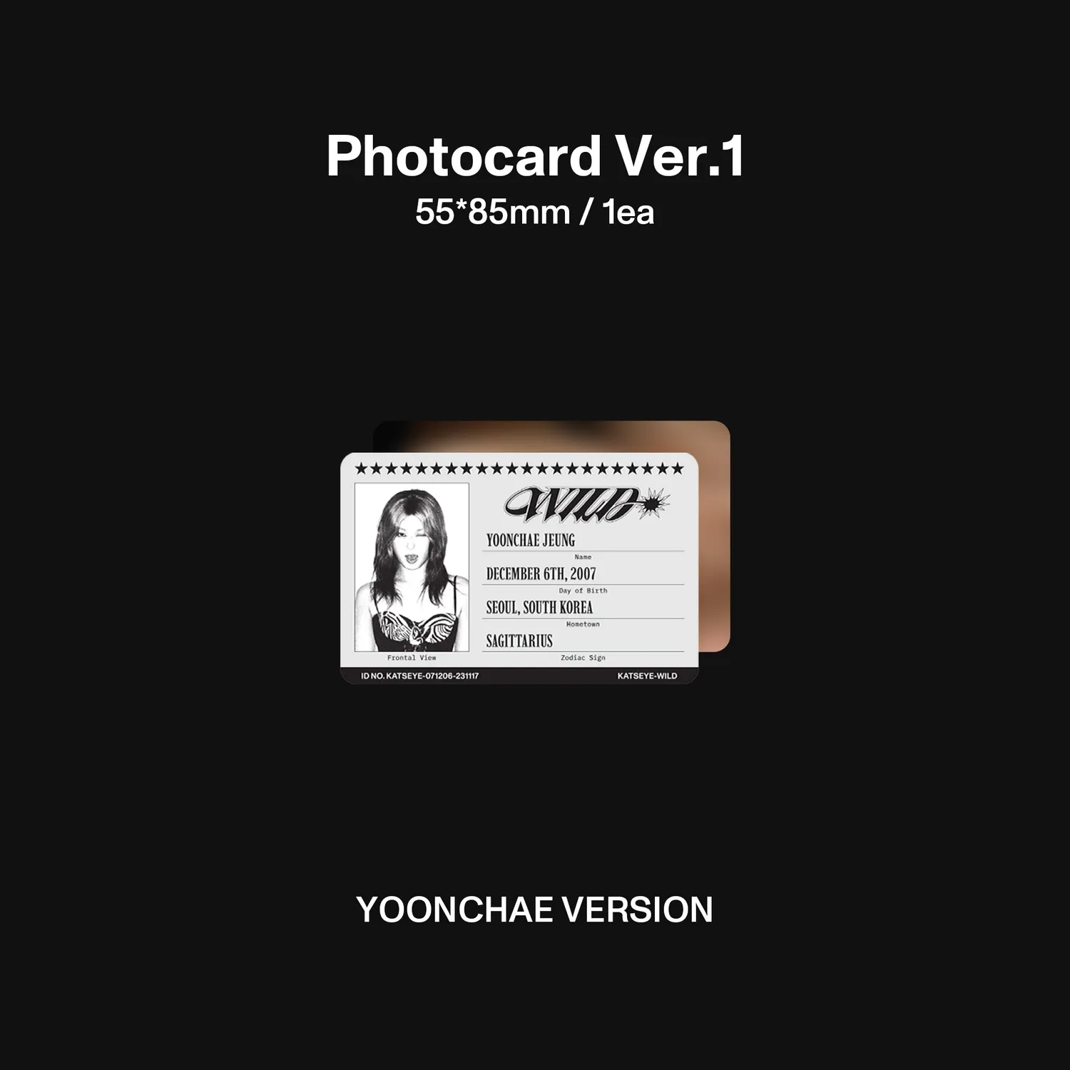 KATSEYE WILD CD EP versione Yoonchae photocard