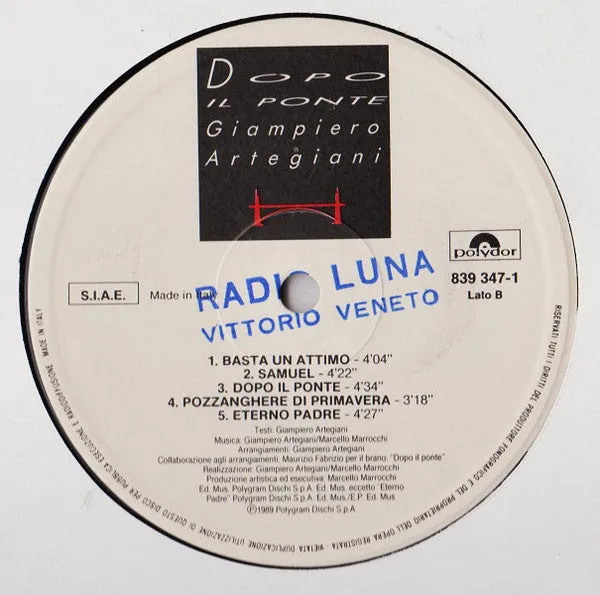 Giampiero Artegiani Dopo Il Ponte vinile LP pop