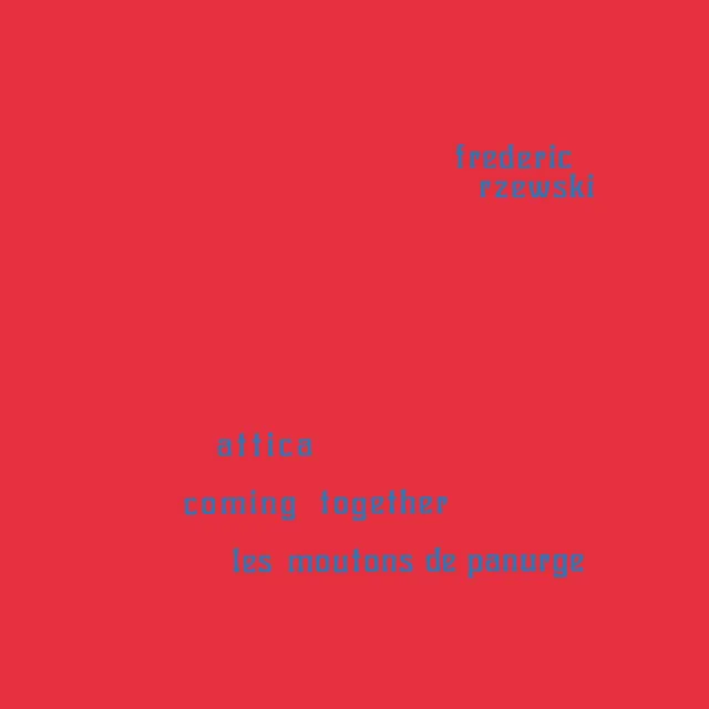 Black Sweat Records Rzewski Coming Together Attica vinile