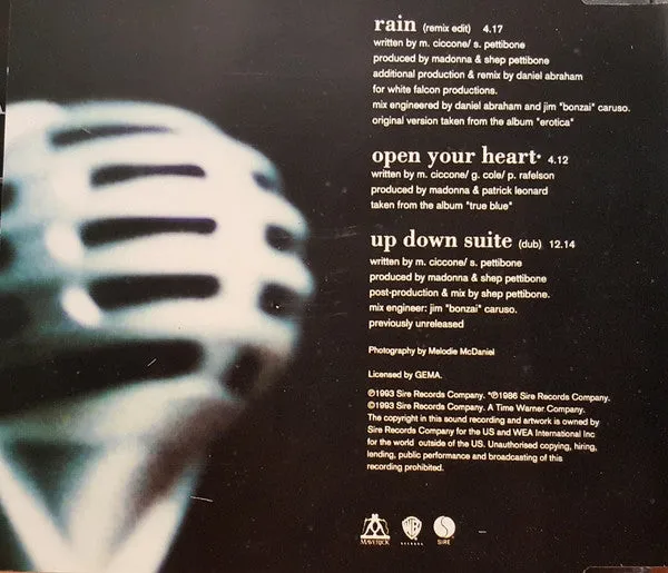 Madonna Rain CD singolo usato 1993