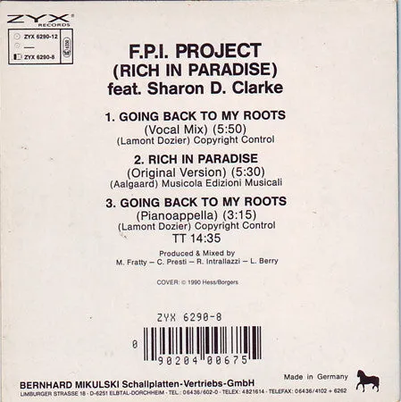F.P.I. Project Going Back To My Roots CD mini maxi