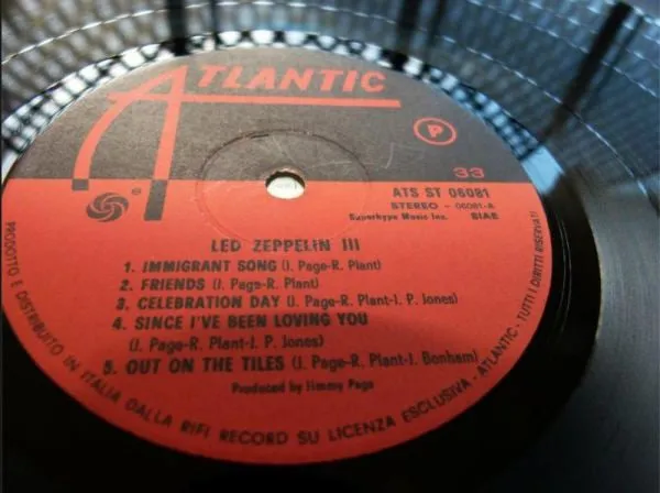 Led Zeppelin Led Zeppelin III LP album hard rock