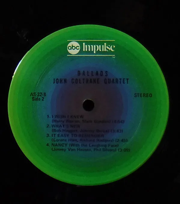 John Coltrane Quartet Ballads LP ristampa green modal
