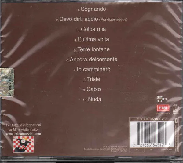 Mina Singolare CD album rimasterizzato ballad