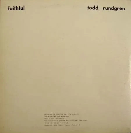 Todd Rundgren Faithful vinile LP stampa Italia VG