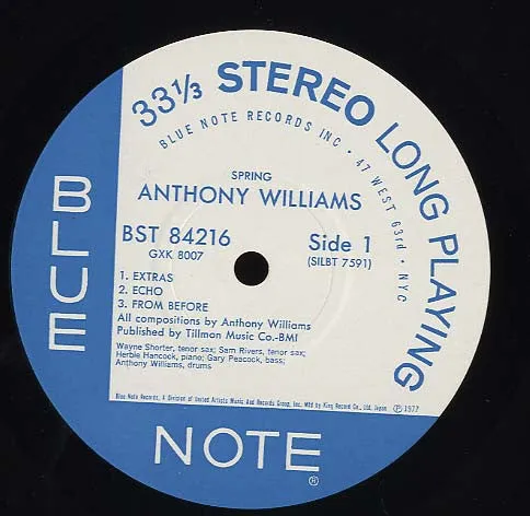 Anthony Williams Spring vinile LP ristampa Blue Note