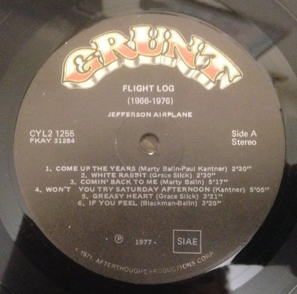 Jefferson Airplane Flight Log doppio vinile 2xLP gatefold near mint